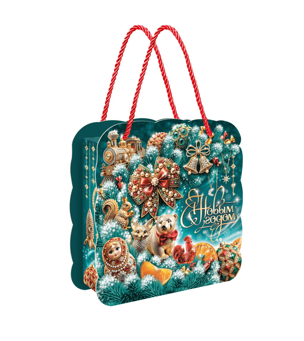 сладкий новогодний подарок Сумочка Малахит
